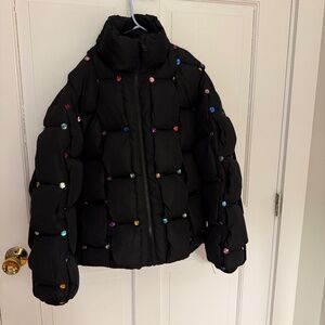 Lola & The Boys Rainbow Gem Quilted Puffer size 12